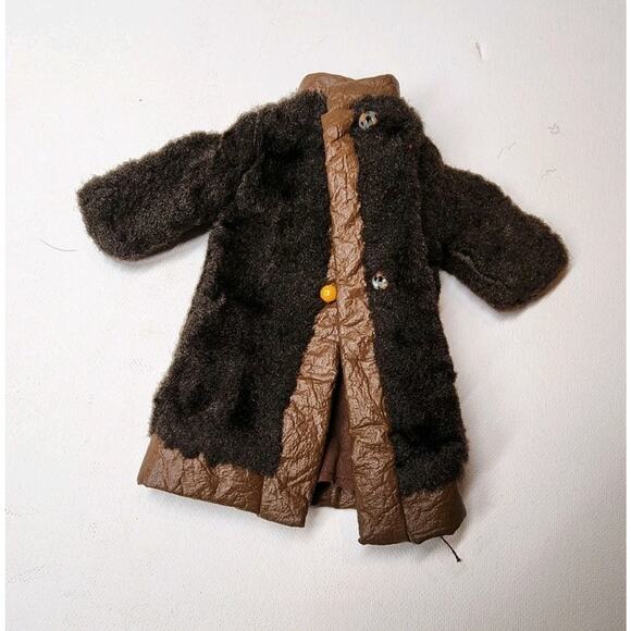 VNT 1970s Faux Fur Barbie Coat Suede And Fur Barbie Fashion Doll Lined Jacket - Picture 13 of 13